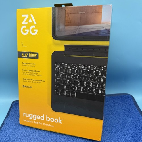 ZAGG Rugged Book iPad Pro 11 Zoll (M4) Tastatur Hülle - Robust Magnetscharnier