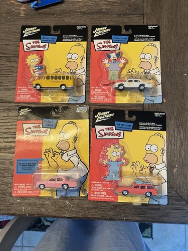 Johnny Lightning The Simpsons FULL SET Homer Marge Bart Chief Wiggum Springfield - Picture 2 of 12