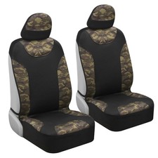 BDK Camo Seat Covers for Truck, Car, SUV - Two Tone Black and Camouflage