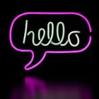 Northlight 17" Neon Style LED Lighted Hello Bubble Window Silhouette Sign