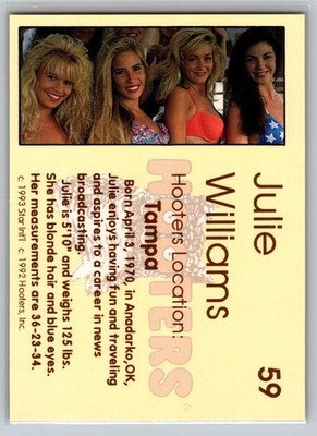ゆうりオーダーページ 1993 Star Hooters Calendar Girls #59 Julie Williams Vintage