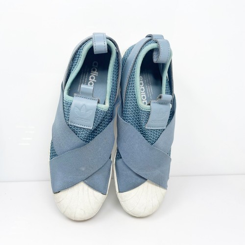 Adidas Womens Superstar AQ0869 Blue Casual Shoes Sneakers Size 7.5 - 第 4/12 張圖片