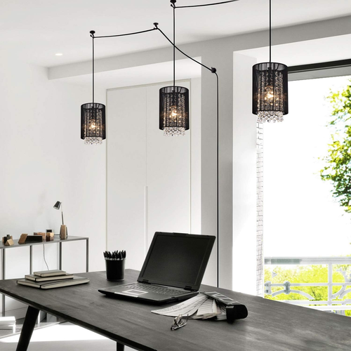 Gothic Chandelier,Mini Chandelier Easy to Install,Black Chandelier 1 Light for B - Picture 3 of 7