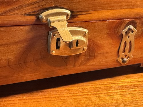 Holz Schmuckkästchen Hoffnung Truhe klein Schmuck Ring Halskette Aufbewahrungsbehälter - Bild 3 von 14