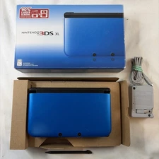 Nintendo 3DS XL (SPR-001) BLUE / BLACK Console US Edition - In BOX! US Model