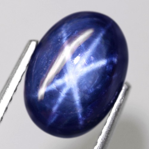 2.97Ct. Natural Star Sapphire Perfect Sharp 6 Rays! Deep Blue Cabochon Thailand - Picture 5 of 7