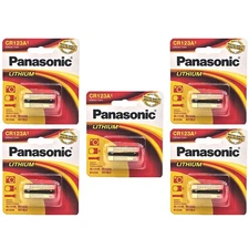 5x Panasonic 3V CR-123 Lithium Battery Compatible With SF123A1, VL123, VL123A