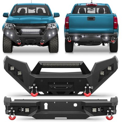 Front or Rear Bumper For 2015-2022 Chevy Colorado W/ Winch &Lights &Sensor Holes