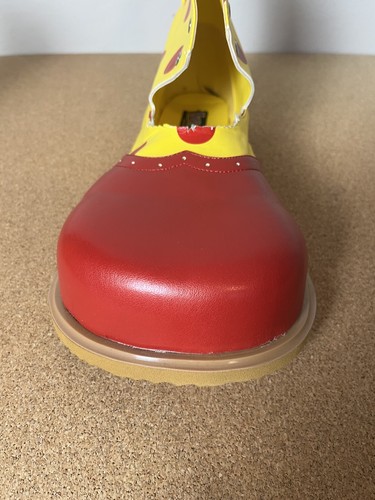 Funtasma rot/gelb gepunktet Clown Schuhe Größe 1M offener Karton Leder CLOWN-20 LESEN - Bild 2 von 14