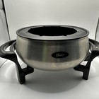 Oster Electric Fondue Pot Stainless Steel Temperature Control & Forks No Box