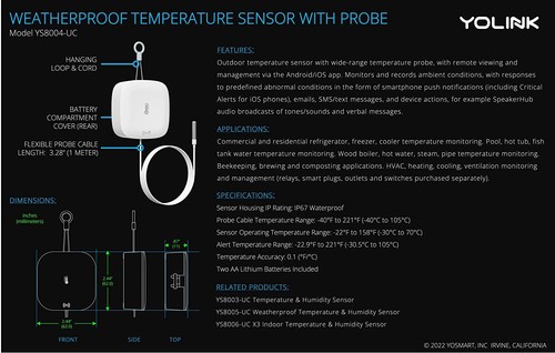 Extreme Weatherproof Temp Sensor with Long-Range Connectivity & Hub Included - Picture 9 of 11