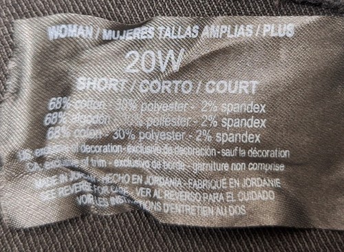 Jeans Gloria Vanderbilt Amanda bootcut nero risciacquo pannello dimagrante 20 W corto nuovo con etichette - Foto 9 di 9