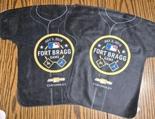 2x 2016 Fort Bragg Game 17” RALLY TOWEL MLB Marlins Braves Baseball Army Chevy