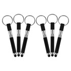  6 PCS Mini Stylus Mobile Phone Accessories Capacitive Keyring Loop Accessory