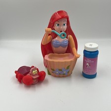 Vintage Disney The Little Mermaid Ariel Toy Bubble Blower Machine w/Bubbles