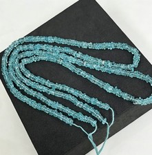 Beautiful Charming Natural Blue Apatite Gemstone Spacer Loose Beads 15in Strand