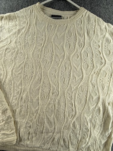 COOGI Australia Pullover 3XL Elfenbein Pulli Einfarbig Langarm Strick Baggy Baumwolle - Bild 4 von 24