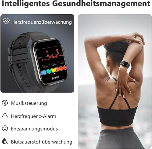 Blackview Smartwatch Herren Damen, AMOLED-Bildschirm immer an Fitnessuhr ，800mAh - Bild 4 von 8