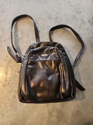 Pelle Studio Wilsons Leather Black Leather  Mini Backpack Adjustable Strap