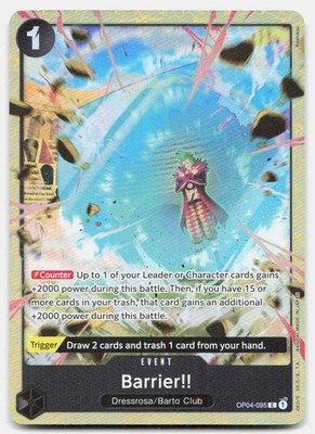Barrier!! (Best Selection Vol. 2) OP04-095 One Piece Promotion Cards Foil NM