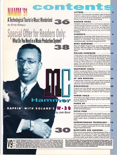 Vintage Roland Users Group Magazine - V.9N.1 - Winter '91 Edition - Picture 2 of 2