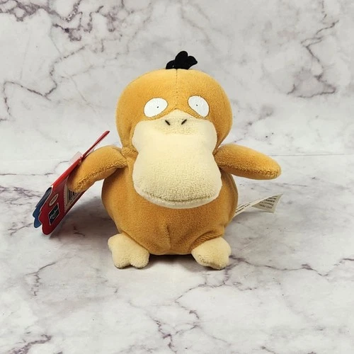 Vintage Hasbro Pokemon #54 Psyduck 6" Beanie Plush Toy - Nintendo GameFreak 1998