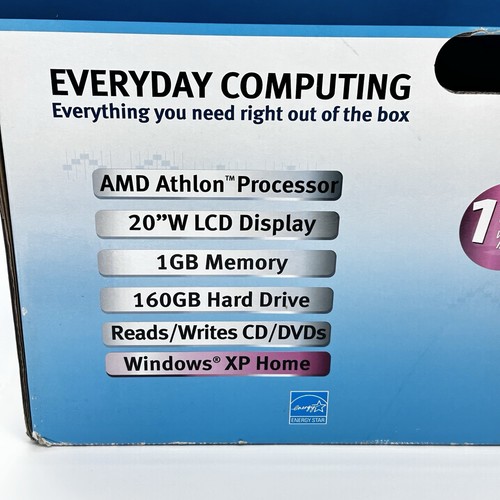 Vtg eMachines EL1300G-02W Desktop Computer 1GB 160GB Monitor TESTED READ BELOW! - Picture 4 of 24