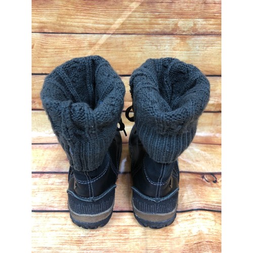 Merrell Dauphine Black Leather Sock Wrap Boots Waterproof Womens 5 (k6k) - Picture 4 of 10