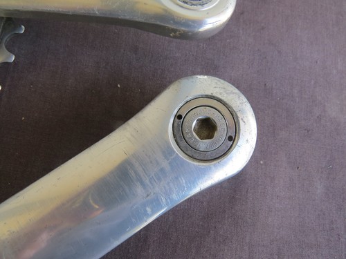 JUEGO DE BIELAS DE 8 VELOCIDADES CAMPAGNOLO C RECORD 170 39/53 BICICLETA DE CARRERAS DE CARRETERA - Imagen 6 de 10