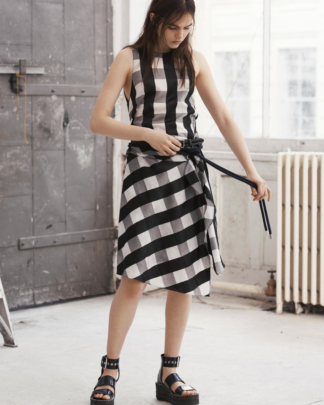 (Neuf avec étiquettes) RAG & BONE Brighton Layerouge Vichy Popeline Robe Sz S 550 (Neuf avec étiquettes) RAG & BONE Brighton Layerouge Vichy Popeline Robe Sz S 550