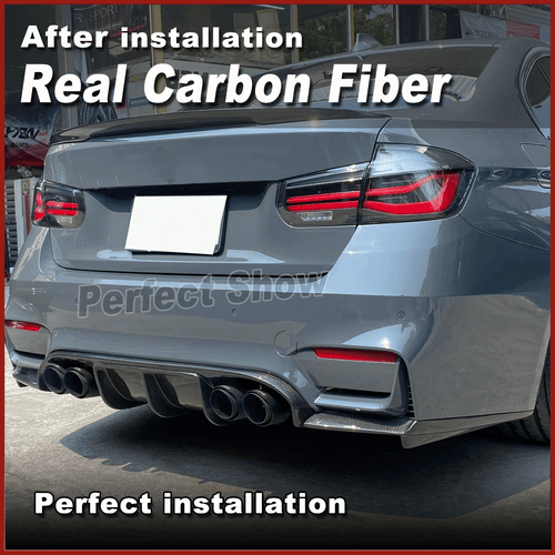 Difusor para BMW M3 F80 M4 F82 F83 difusor trasero carbono tracción trasera aletas divisor - Imagen 5 de 14