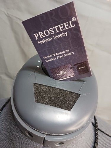 Prosteel 316L Edelstahl kubanische Kette Halskette 18K vergoldet 6 mm 20 Zoll - Bild 5 von 6