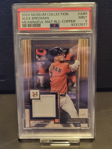 Alex Bregman Topps Museum Meaningful Material Copper Card /49 PSA 9 MMR-ABR - Bild 1 von 3