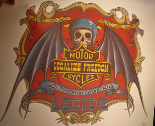 HARLEY MOTORCYCLES LEGALIZE FREEDOM VINTAGE 1970's IRON ON TRANSFER -NICE, B-19 - Picture 1 of 2