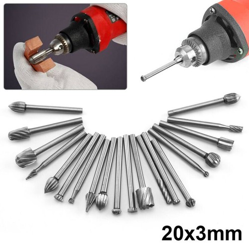 Multifunktionswerkzeuge für Dremel Fräser Schaftfräser Frässtifte Set 20x3mm^ - Bild 1 von 12