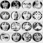 Lina Face Plate Ceramic Craft Illustration Hanging Dishes Sample Room Decoration