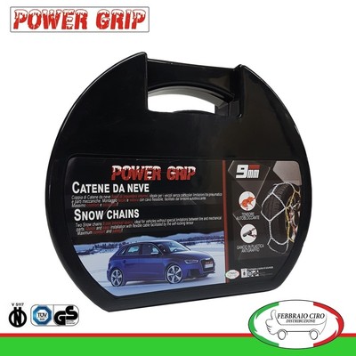 Catene da Neve Power Grip 9mm Omologate Gruppo 95 per pneumatici 215//65r15