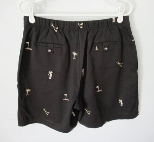 Coral Bay Golf black embroidered golf shorts 6-1/2" inseam *Sz 12P* - Picture 3 of 4
