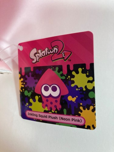 Splatoon 2 Squid Stuffed Plush 15” Pink Nintendo - Picture 7 of 10