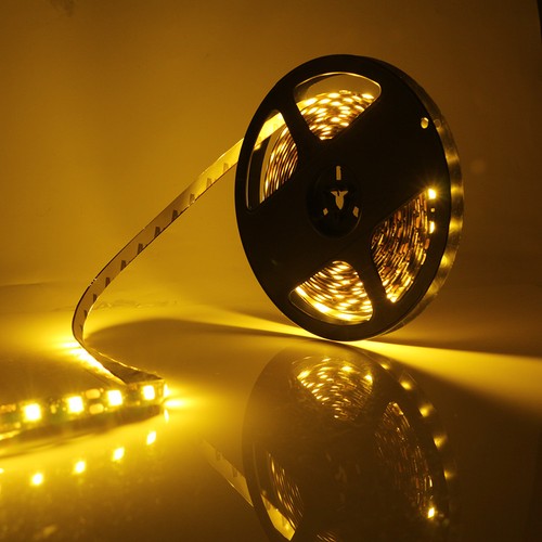 24V Car LED Strip Light Amber/Yellow 5M 5050 300SMD Flexible Lamp Waterproof  - Picture 4 of 8