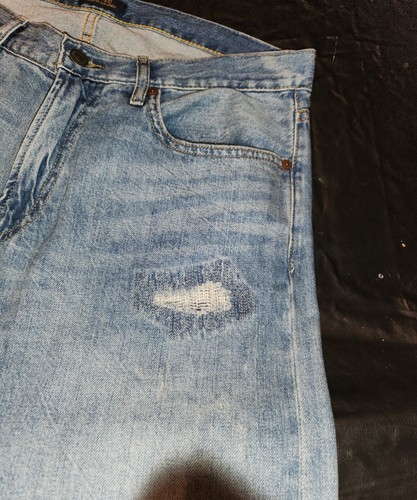 RALPH LAUREN POLO Sullivan Slim Repaired Patchwork Distressed jeans sz  32 x 32 - Picture 8 of 14