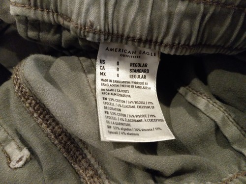 Lot 2 American Eagle Super Stretch Womans Jeggings Joggers Size 0 Regular - Picture 6 of 7