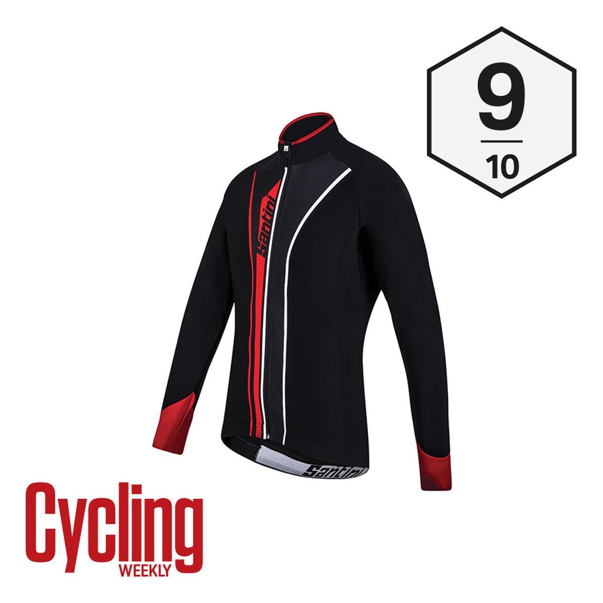 Jersey Cyclisme Manche Longue Santini Vega Aquazero Thermofleece Noir Jersey Cyclisme Manche Longue Santini Vega Aquazero Thermofleece Noir