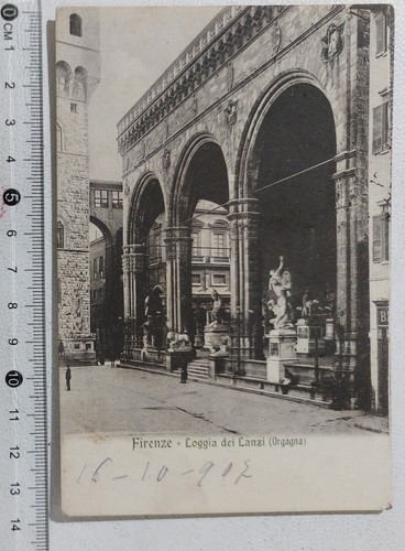 I120825 Cartolina - Firenze - Loggia dei Lanzi  VG 1911 - Imagen 1 de 2