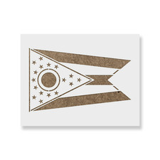 Ohio State Flag Stencil - Durable  Reusable Mylar Stencils