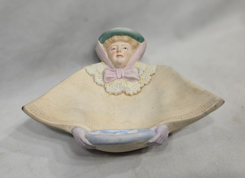 BH Vintage Early 1900's Dresser Tray Woman Motorist Automobilia