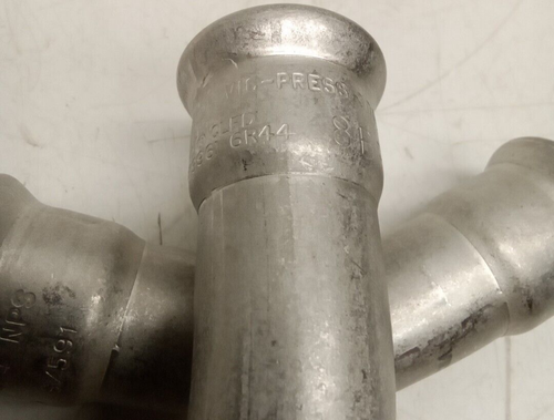 Victaulic 3/4" Vic-Press 45° Edelstahl Winkel (2 Stück) - Bild 3 von 5