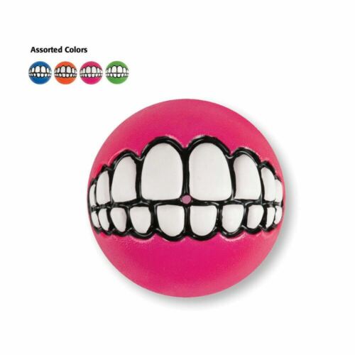Rogz Bola Con Dientes Sonrisa 4 Colores Naranja Rosa Verde Lima Azul Regalo Paquete de 4 - Imagen 3 de 10