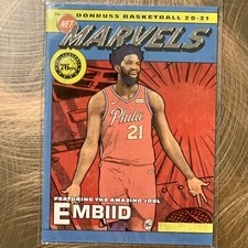 2020-21 Donruss JOEL EMBIID Net Marvels Insert Card No. 13 76ers