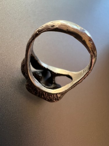 Sterling Silver Vintage Modernist Abstract Ring Size almost 6.5 - see mandrel - Picture 10 of 12